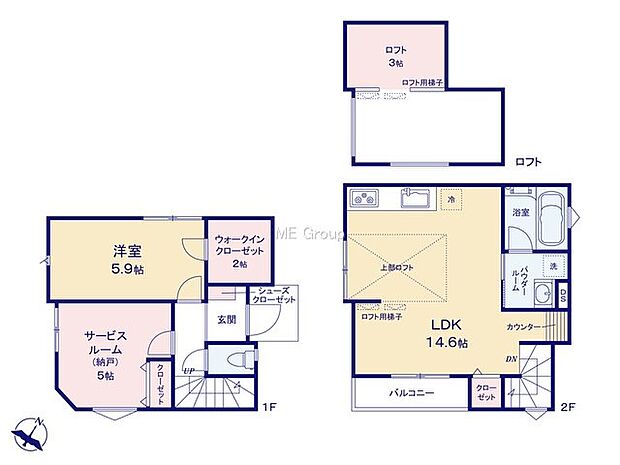 【1LDK+S】1号棟