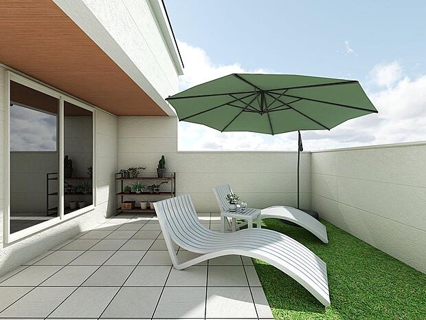 屋上庭園パース［C棟］