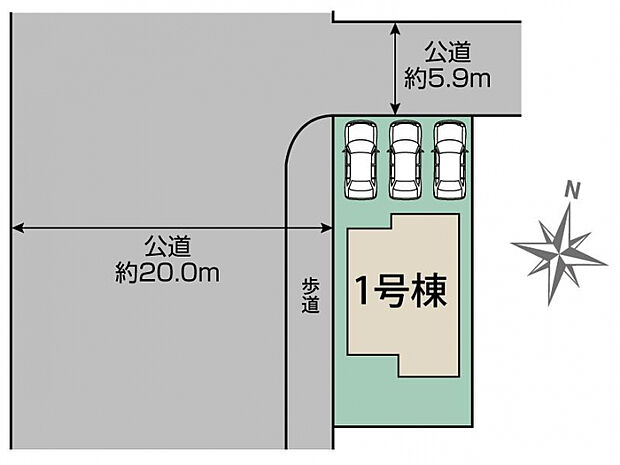 前橋市六供町1丁目1棟 区画図