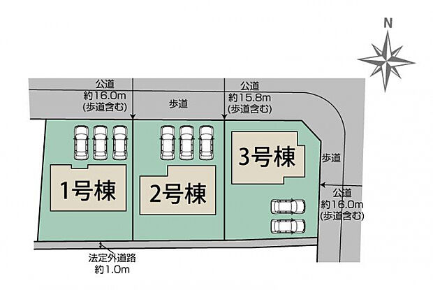 みどり市大間々町大間々2期3棟 区画図