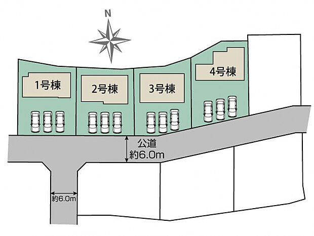 藤岡市藤岡4棟 区画図