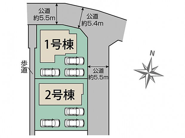 藤岡市藤岡2棟 区画図