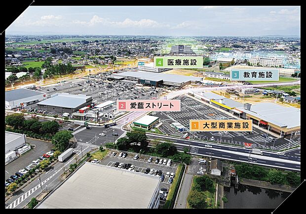 グローバルなまちづくりを目指した、羽生岩瀬地区の開発構想。