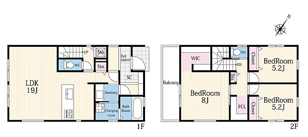 【3LDK】広々リビングに人気のペニンシュラキッチン♪
収納スペース充実の3LDK!
洗面・脱衣分離の為、ご家族が多くても身支度がスムーズにできます♪