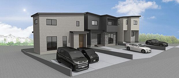 【街並み完成予想図(外観)】三島駅にアクセス良好な利便性高い立地に、耐震性・省エネ性に優れた長期優良住宅仕様の新築分譲住宅があります。
