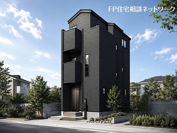 完成予想イメージ:閑静な住宅地で子育て家族にピッタリ。毎日のお散歩も快適な緑に恵まれたエリアで、自然に包まれた穏やかな暮らしを実現するための、ゆとりある住環境が整っています。