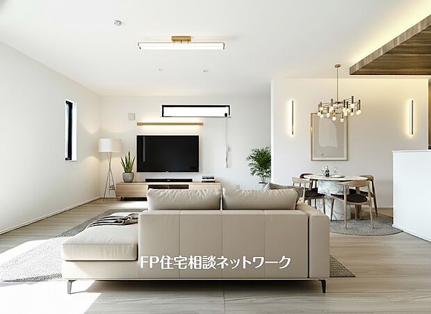 【リビング】■リビング■本画像はAIがCGで家具作成しており、実際の現地に家具は設置されておりません。また、販売価格に家具等は含まれておりません。