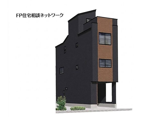 【外観】黒を基調にしたスタイリッシュなデザイナーズ住宅！東南角地で解放感のある立地です。
