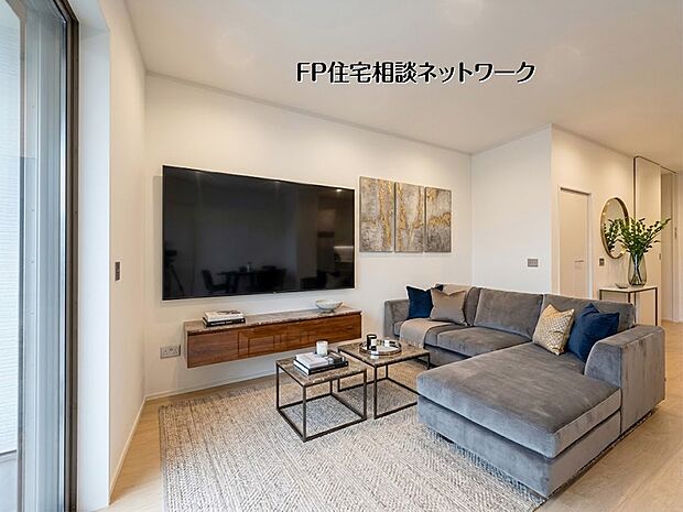 【リビング】【LDK│17.5帖】本画像はAIがCGで家具作成しており、実際の現地に家具は設置されておりません。また、販売価格に家具等は含まれておりません。