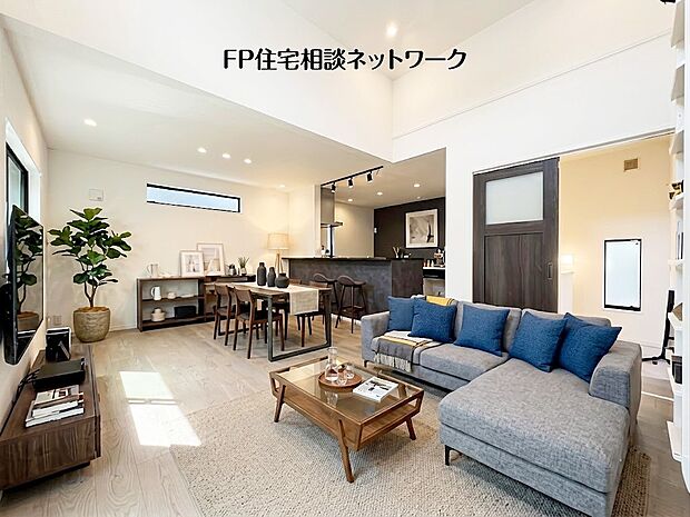 ■リビング■本画像はAIがCGで家具作成しており、実際の現地に家具は設置されておりません。また、販売価格に家具、小物等は含まれておりません。