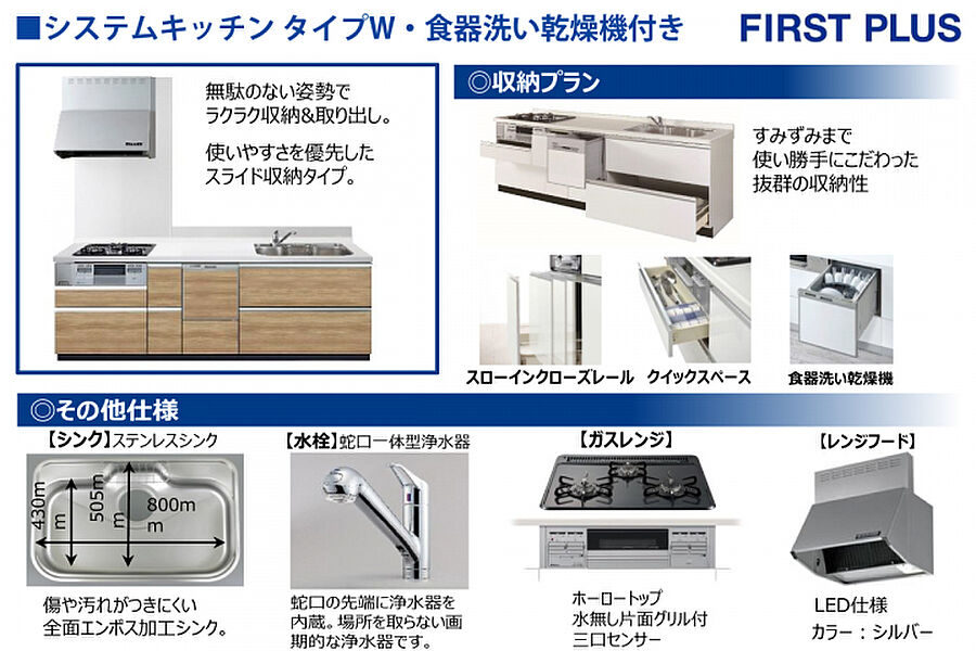 キッチン仕様　オール電化のためIH仕様に変更となります　