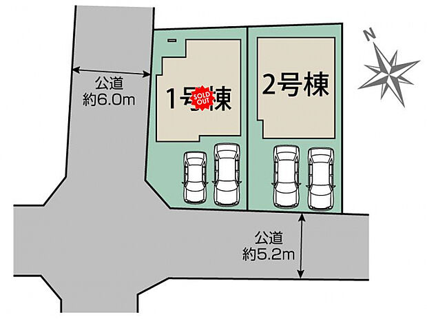 福岡市南区屋形原1丁目2棟 区画図