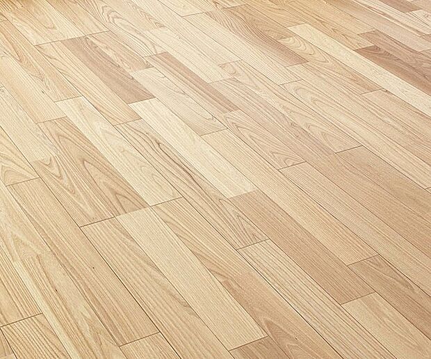 【その他画像】【天然木突き板床材】銘木の美しい木目を活かした天然木突き板フローリングを採用。耐傷・耐汚染性能に加え、抗菌・抗ウイルス加工を施し、上質な住空間を演出します。※設置箇所は分譲地により異なります