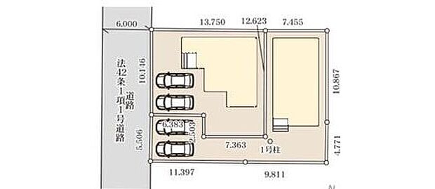 カースペースは2～3台分ご用意しております