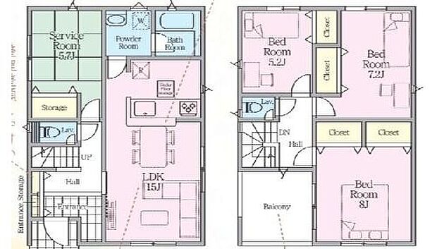 (1号棟)、価格3490万円、3LDK+S、土地面積142.07m2、建物面積98.81m2