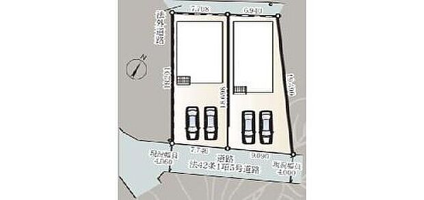 カースペースは2台分ご用意しております