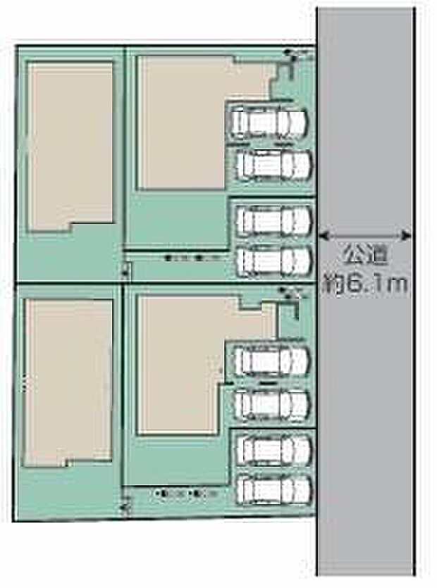カースペースは2台分ご用意しております