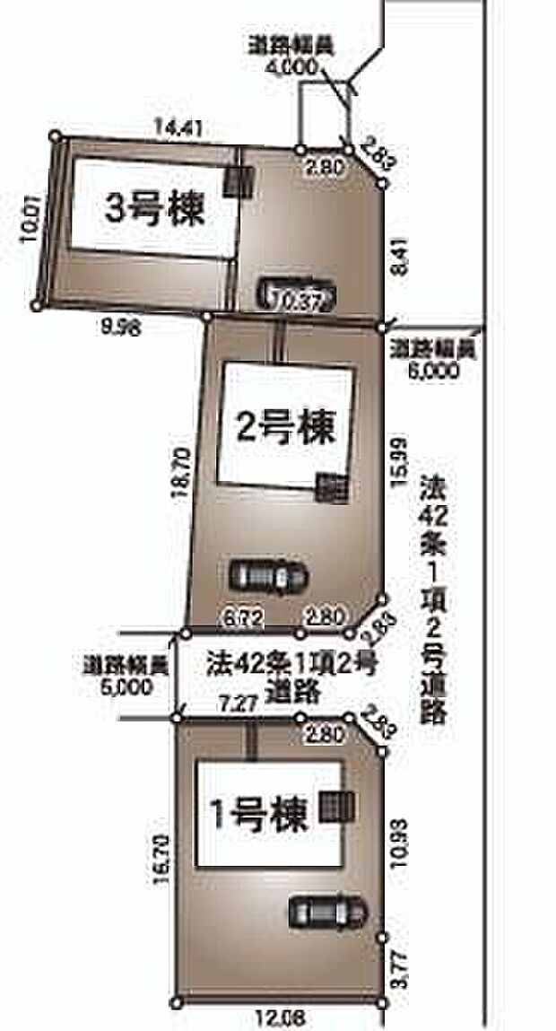 カースペースは2～3台分ご用意しております