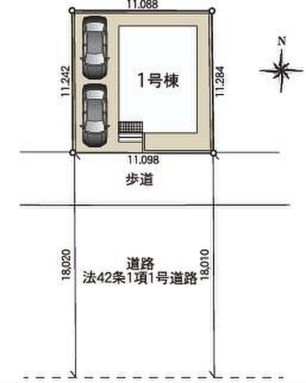 カースペースは2台分ご用意しております