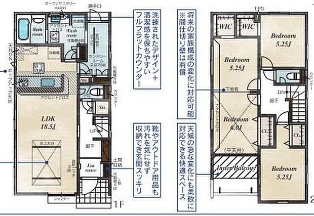 (1号棟)、価格3398万円、4LDK、土地面積207.74m2、建物面積107.03m2