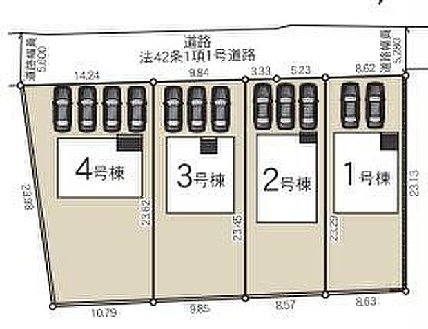 カースペースは2~4台分ご用意しております。