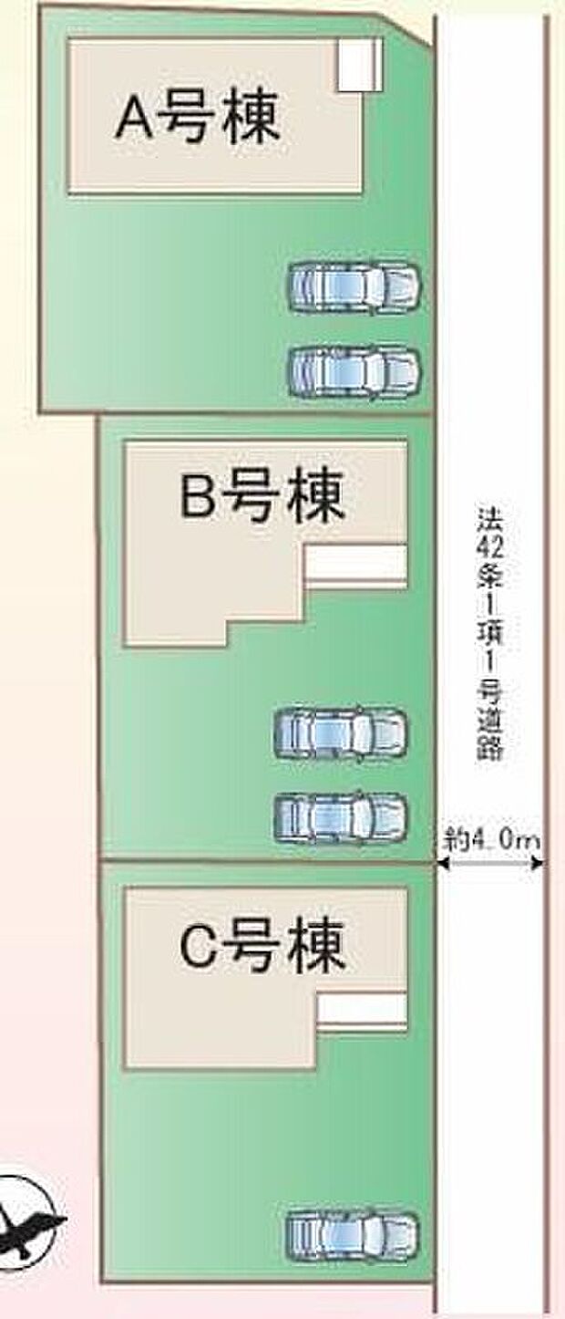 カースペースは2~3台分ご用意しております