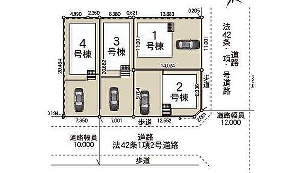 カースペースは2～3台分ご用意しております