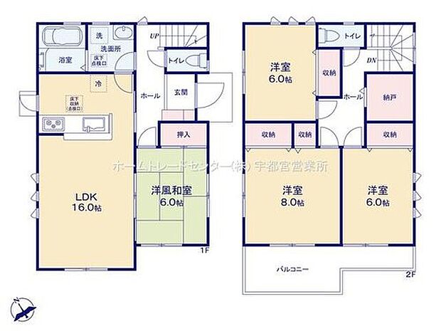【4LDK】ご家族が集うLDKは広々16帖!
全居室6帖以上のゆったり設計♪