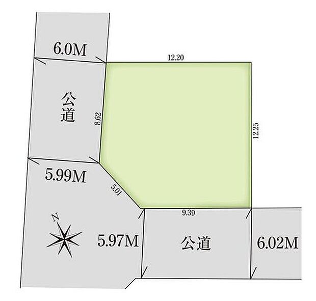 【全体区画図】カースペースは2~3台分ご用意しております