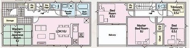 【4LDK】ご家族が集うLDKは広々16帖！
テレワークルーム完備！