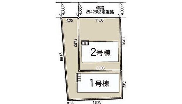 【全体区画図】カースペースは2～3台分ご用意しております