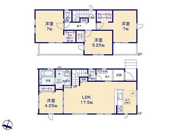 (1号棟)、価格4580万円、4LDK、土地面積136.59m2、建物面積98.54m2