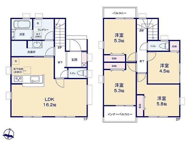 (1号棟)、価格3680万円、4LDK、土地面積100.84m2、建物面積97.3m2