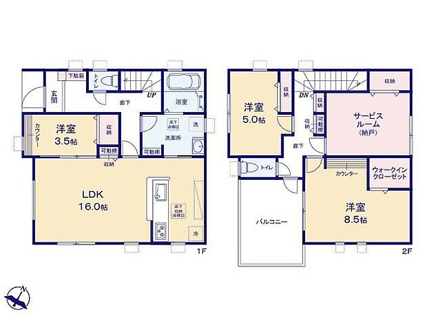 (2号棟)、価格3980万円、3LDK+S、土地面積109.76m2、建物面積100.19m2