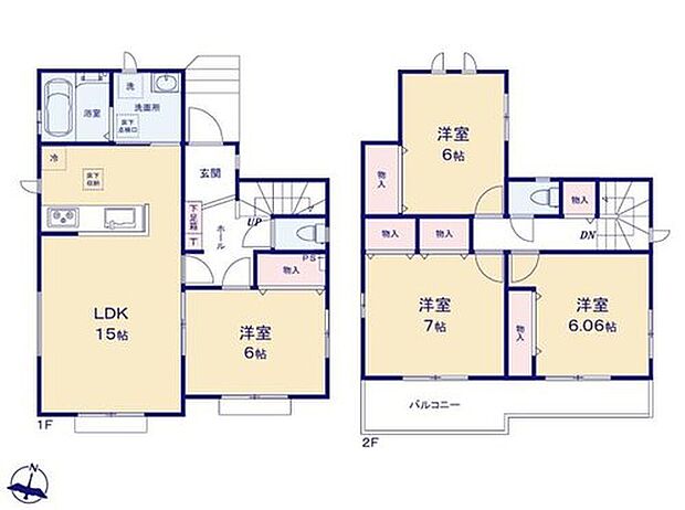 【4LDK】◆リビングが見渡せる対面キッチン
◆リビング隣に+(1)室♪使い勝手の良い間取り
◆南向き続きバルコニーで日当たり良好!
◆高効率給湯器や複層ガラスなど省エネ対策◎
◆お部屋すっきり全室収納付き