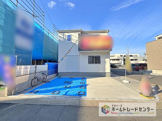 【現地外観写真】建物内部まで完成いたしましたので、ご自由に、お好きなだけゆっくりとご見学いただけます。実際の広さの感覚や、日当たりの良し悪し、お客様ご自身でぜひご確認ください。本日のご案内も可能です。