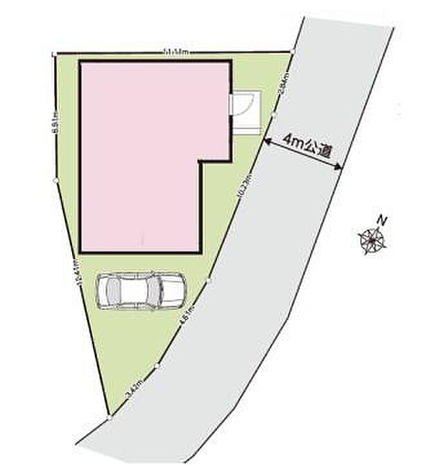 【全体区画図】◆敷地広々39坪！◆間口広く車庫入れ楽々♪
◆谷塚駅まで徒歩17分◆両新田小学校まで徒歩11分◆両新田中学校まで徒歩17分
◆日当たり良好◆お買い物便利◆閑静な住宅街