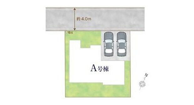 【区画図】◆春日部駅まで約1900ｍ、停歩2分でバスも利用できます
◆立野小学校まで徒歩8分◆大増中学校まで徒歩9分
◆敷地広々40坪以上！カースペース並列２台分
◆日当たり良好◆閑静な住宅街♪