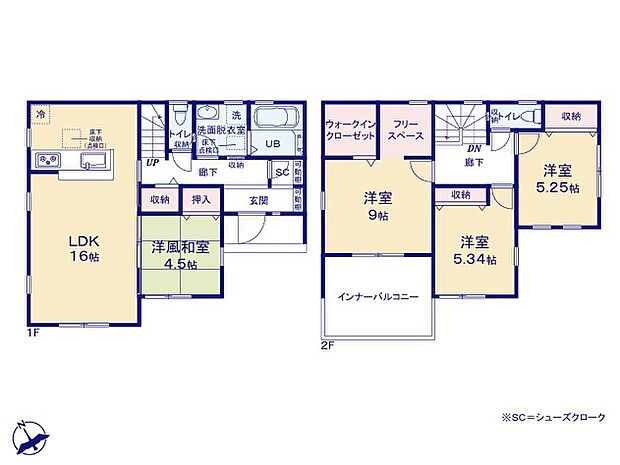 【4LDK】◆リビングが見渡せる対面キッチン
◆リビングに和室が隣接した使い勝手の良い間取り
◆お部屋すっきり全室収納付き♪主寝室にはＷＩＣもあります