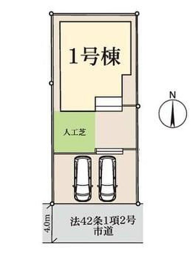 【全体区画図】◆南道路で陽当たり良好♪
◆稲荷小学校まで徒歩8分◆松江中学校まで徒歩18分
◆お買い物便利♪スーパーやコンビニなどの商業施設が徒歩7分圏内
◆敷地面積51坪！並列２台または３台駐車可