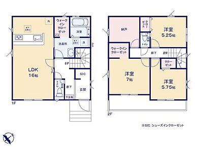 ◆サービスルーム（納戸）のある収納豊富な間取り
◆全居室収納付き♪主寝室と洗面所にＷＩＣ、玄関にシューズクロークなどたっぷり収納♪
◆陽当たり良好♪南東向きのバルコニー 