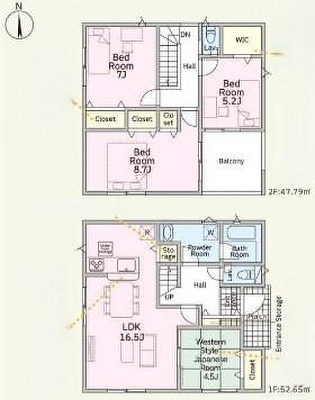 (1号棟)、価格2380万円、4LDK、土地面積179.57m2、建物面積100.44m2