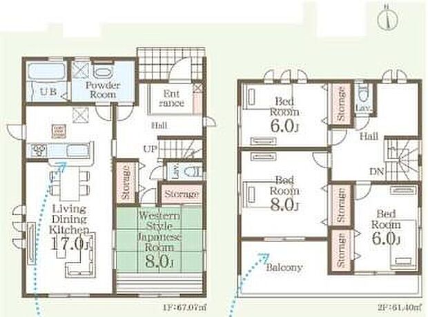 (1号棟)、価格2980万円、4LDK、土地面積290.64m2、建物面積128.47m2