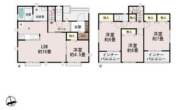 (A号棟)、価格2590万円、4LDK、土地面積166.12m2、建物面積105.99m2