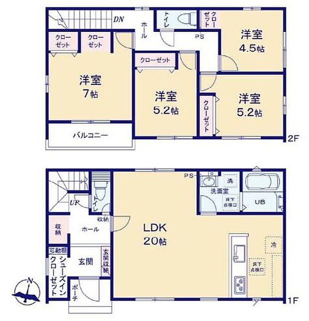 (2号棟)、価格3099万円、4LDK、土地面積183.85m2、建物面積105.16m2