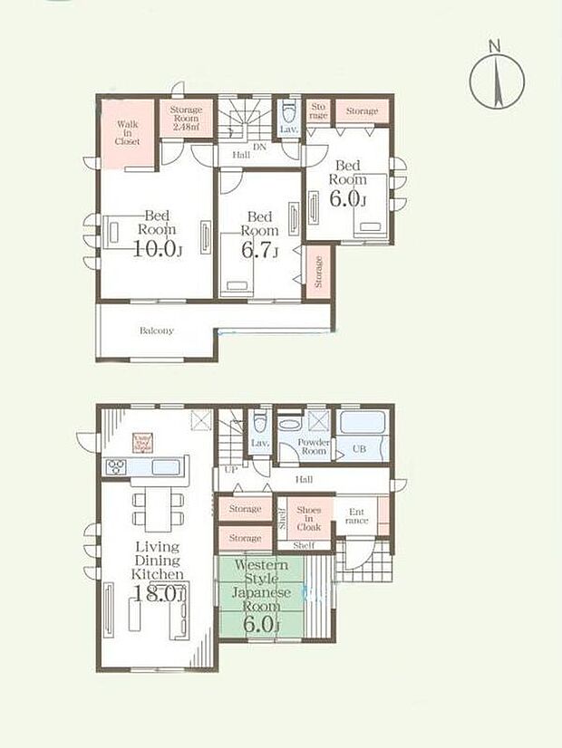 (1号棟)、価格2980万円、4LDK+S、土地面積260.01m2、建物面積128.35m2