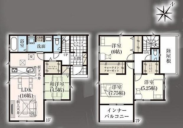 (1号棟)、価格2390万円、4LDK、土地面積227.41m2、建物面積110.54m2