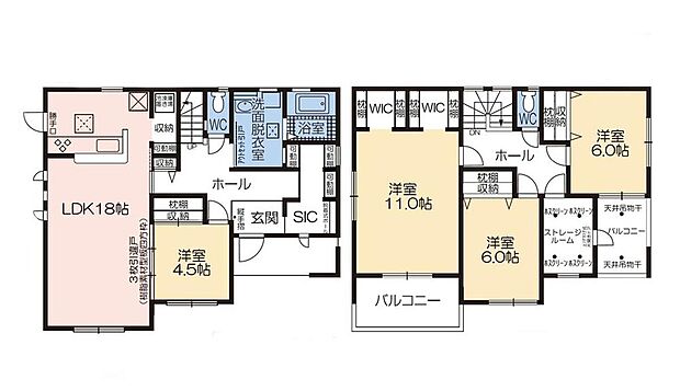 (1号棟)、価格2680万円、4LDK+S、土地面積310.26m2、建物面積137.46m2