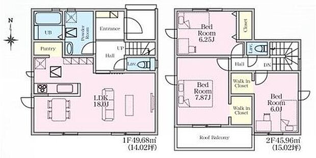 【3LDK】南向きの明るいお住まい♪
パントリーやウォークインクローゼット付きでお部屋をスッキリとお使い頂けます!
