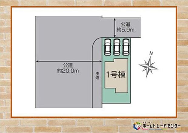 【全体区画図】並列3台駐車可能♪南向き♪飯田グループホールディングスの物件は≪販売部門≫である当社にお任せください!お電話、メールでもお問い合わせをお待ちしております。